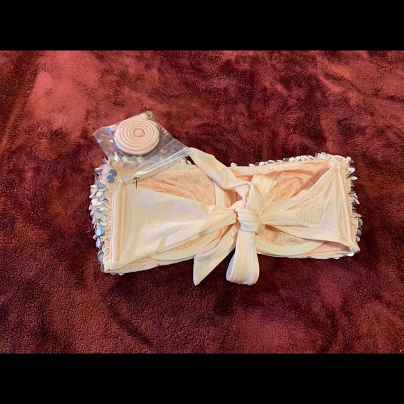 NWOT - Light Pink Victoria’s Secret Sequin Strapless Top - Picture 2 of 3